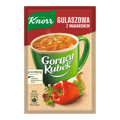 Knorr Gorący Kubek Gulaszowa z Makaronem 16g 1 Sztuka