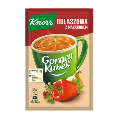 Knorr Gorący Kubek Gulaszowa z Makaronem 16g 1 Sztuka