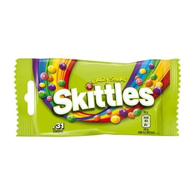 Skittles Crazy Sours Zielony 38g/14 IMP