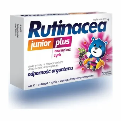 Rutinacea Junior Plus Odporność 20 Tabletek Do Ssania