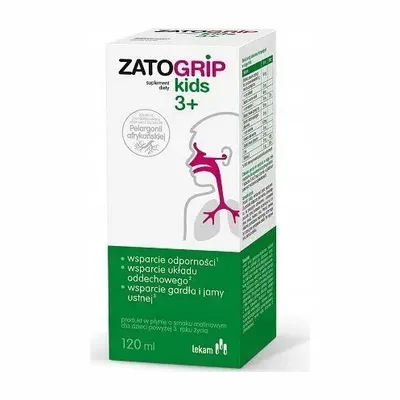 ZATOGRIP KIDS 3+ SYROP WSPIERAJĄCY ODPORNOŚĆ DLA DZIECI 120ML