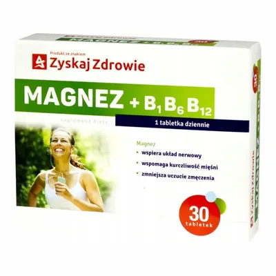 Magnez + B6 B1 B12 30 Tabletek