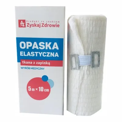 Opaska Elastyczna Tkana 5m x 10cm Z Zapinką