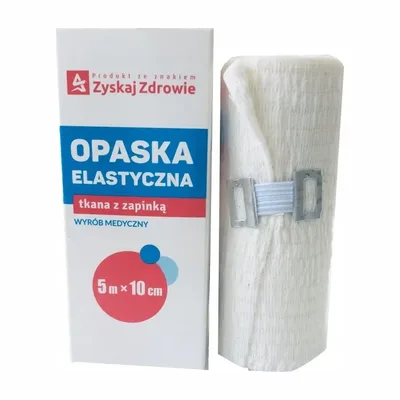 Opaska Elastyczna Tkana 5m x 10cm Z Zapinką