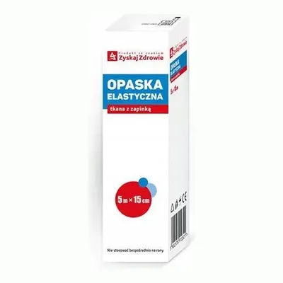 Opaska Elastyczna Tkana 5m x 15 cm Z Zapinką