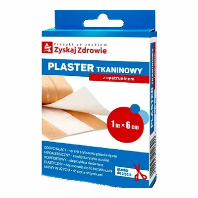 Plaster Tkaninowy Z Opatrunkiem 1 m x 6 cm