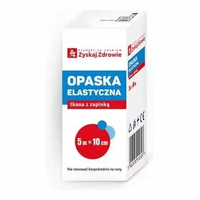 Opaska Elastyczna Tkana 5m x 8cm Z Zapinką