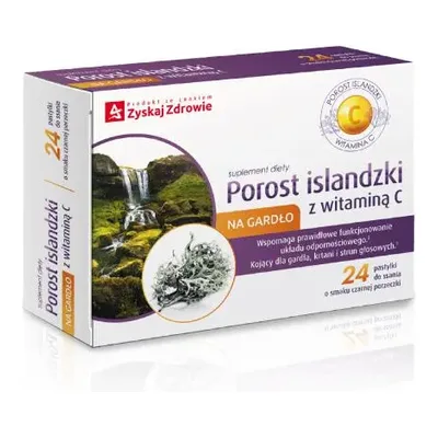 Porost Islandzki Z Witaminą C 24 Pastylki Do Ssania