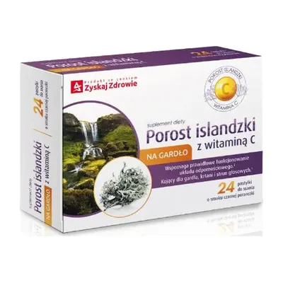Porost Islandzki Z Witaminą C 24 Pastylki Do Ssania