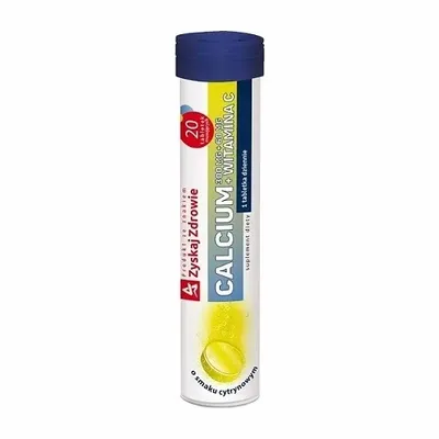 Calcium 300mg + Vitamina C 20 Tabletek O Smaku Cytrynowym