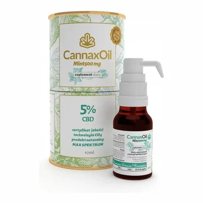 CannaxOil Mint Max Spektrum Olej Konopny Mięta 500mg CBD 10ml
