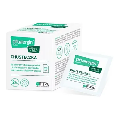 Oftalergin Clean Chusteczki Do Higieny Powiek 20 Sztuk