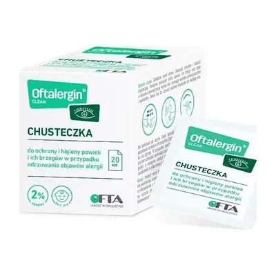 Oftalergin Clean Chusteczki Do Higieny Powiek 20 Sztuk