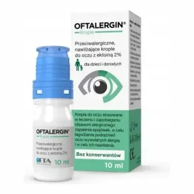 Oftalergin Krople Przeciwalergiczne Do Oczu Z Ektoiną 10ml
