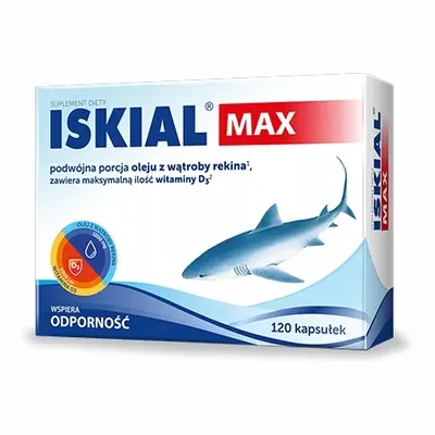 Iskial Max Olej Z Wątroby Rekina + D3 120 kaps.