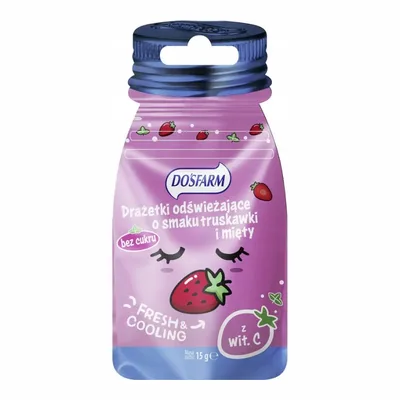Dosfarm Drażetki Odświeżające O Smaku Truskawki I Mięty 15g