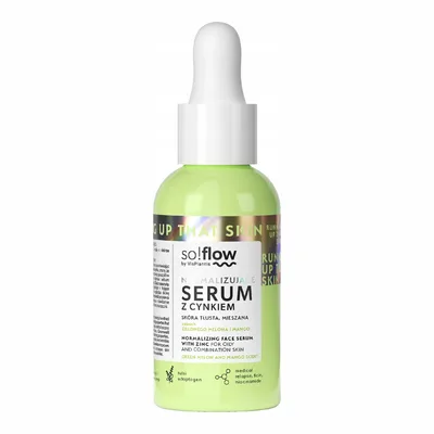 So!Flow Nawilżające Serum Do Twarzy Z Cynkiem i Niacynamidem 30ml