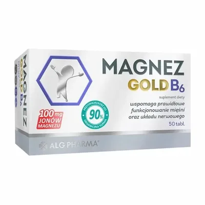Magnez Gold B6 Na Skurcze Stres Zmęczenie 30 Tabletek