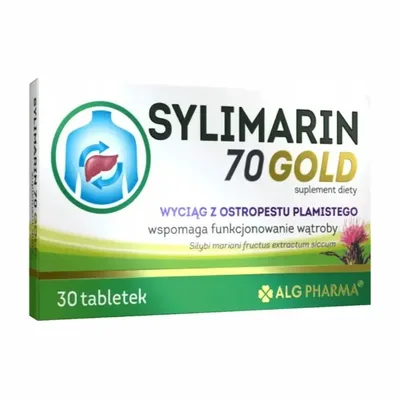 Sylimarin 70 Gold Wyciąg Z Ostropestu Plamistego 30 Tabletek