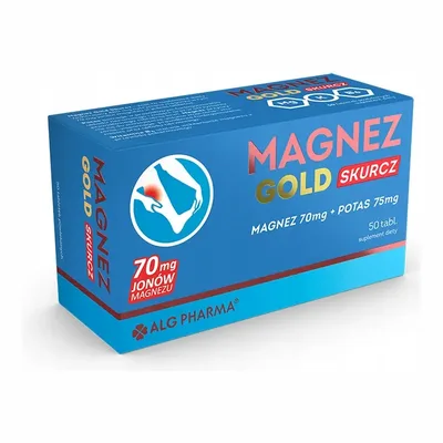 Magnez Gold Skurcz Magnez 70mg + Potas 75mg 50 Tabletek