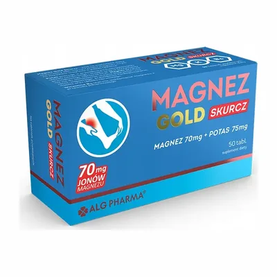 Magnez Gold Skurcz Magnez 70mg + Potas 75mg 50 Tabletek