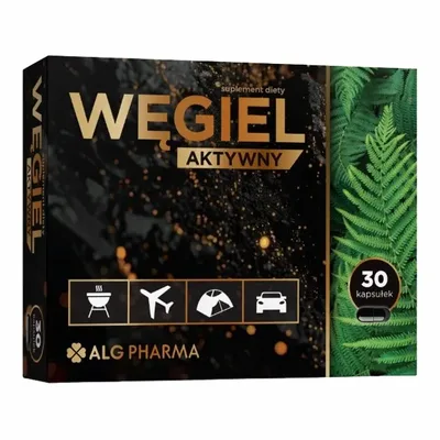 Węgiel Aktywny Układ Pokarmowy Alg Pharma 30 Kapsułek