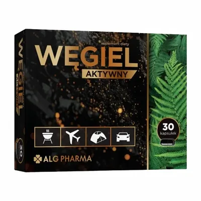 Węgiel Aktywny Układ Pokarmowy Alg Pharma 30 Kapsułek