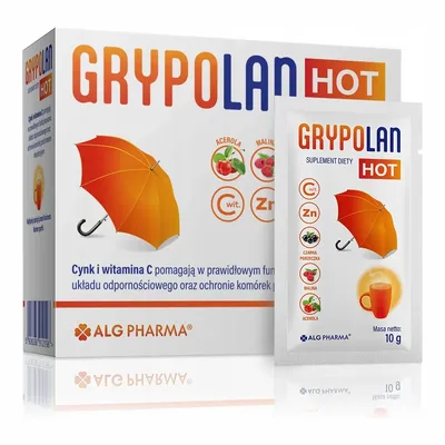 Grypolan HOT Odporność Witamina C Cynk 10 Saszetek