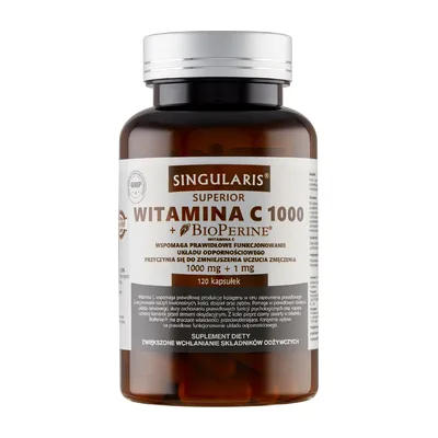 Wit C 1000 + Bioperine Singularis 120 Kapsułek