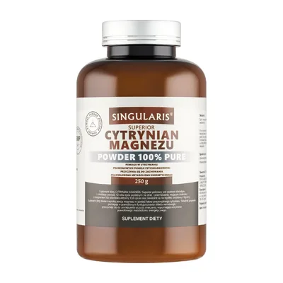 Cytrynian Magnezu Powder 100% Pure Zmęczenie Drętwienie 250g