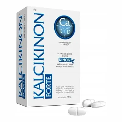 Kalcikinon Forte Witamina K2 + D3 + Wapń Kości 60 Tabletek
