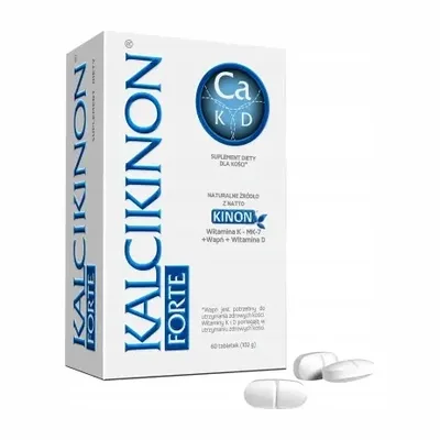 Kalcikinon Forte Witamina K2 + D3 + Wapń Kości 60 Tabletek