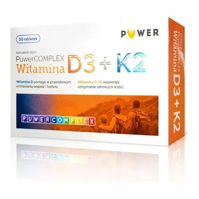 Puwer Complex Witamina D3+K2 30 Tabletek