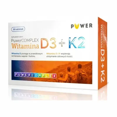 Puwer Complex Witamina D3+K2 30 Tabletek