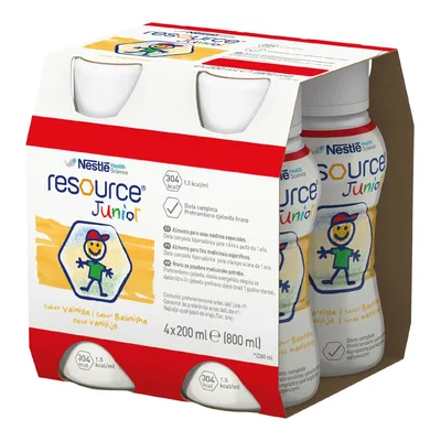 Nestlé Resource Junior Preparat W Płynie Dla Dzieci Waniliowy 4 x 200ml