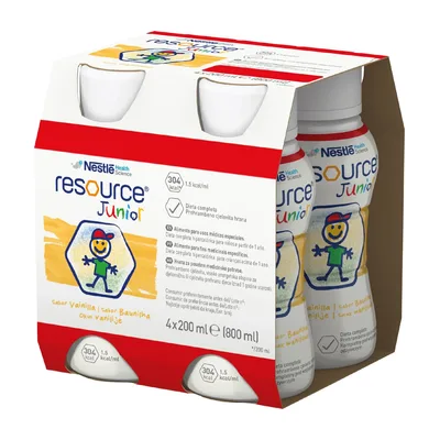Nestlé Resource Junior Preparat W Płynie Dla Dzieci Waniliowy 4 x 200ml