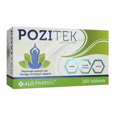 Pozitek ALG Pharma Zmniejsza Napięcie Wspomaga Sen 180 Tabletek