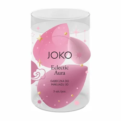 JOKO Gąbeczka Do Makijażu 3D Ecletic Aura 3 Sztuki