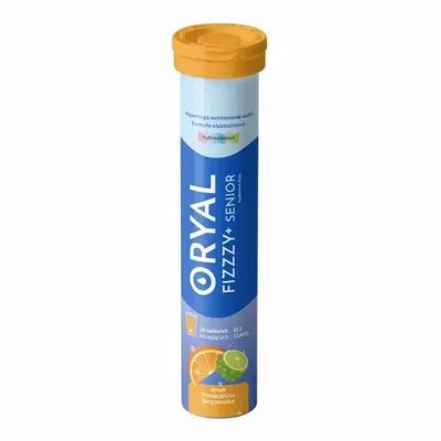 Oryal Fizzy+ Senior Smak Pomarańczowy 20 Tabletek Musujących