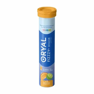 Oryal Fizzy+ Senior Smak Pomarańczowy 20 Tabletek Musujących
