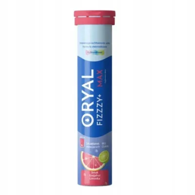 Oryal Fizzzy+ Max Elektrolity Smak Grejpfrut Limonka 18 Tabletek Musujących