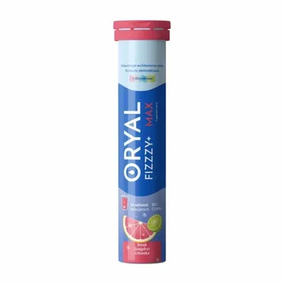Oryal Fizzzy+ Max Elektrolity Smak Grejpfrut Limonka 18 Tabletek Musujących