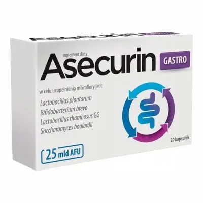 Asecurin Gastro 25mld Mikroflora Jelit 20 Kapsułek