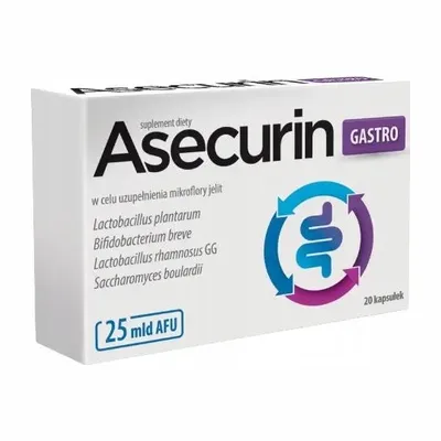 Asecurin Gastro 25mld Mikroflora Jelit 20 Kapsułek