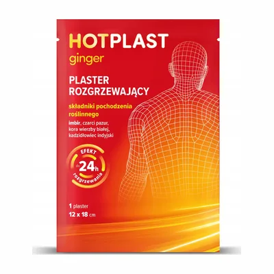 Plaster Rozgrzewający "Hot Plast" Ginger Imbit  12cm x 18cm 1 Sztuka