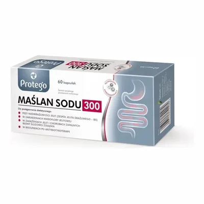 Protego Maślan Sodu 300mg Wsparcie Jelit 60 Kapsułek