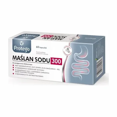 Protego Maślan Sodu 300mg Wsparcie Jelit 60 Kapsułek