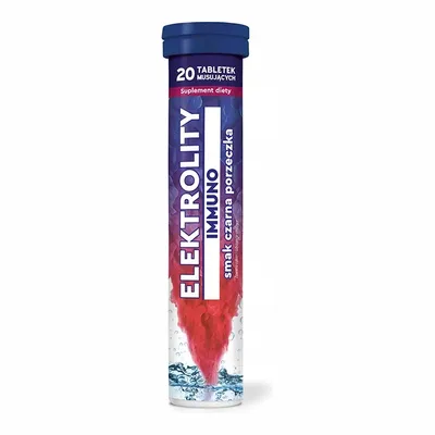 Elektrolity Immuno Czarna Porzeczka 20 Tabletek Musujących