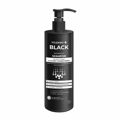 Poliderm Black Szampon Do Czarnej I Ciemnej Sierści Dla Psów I Kotów 250ml