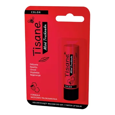 TISANE Pomadka Balsam Do Ust Miód Truskawka 5,1g